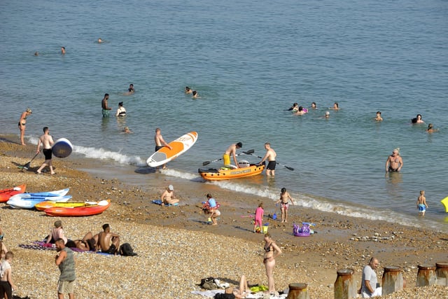 People enjoying the heatwave in Eastbourne (Photo by Jon Rigby)
