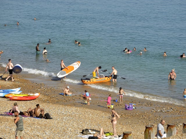 People enjoying the heatwave in Eastbourne (Photo by Jon Rigby)