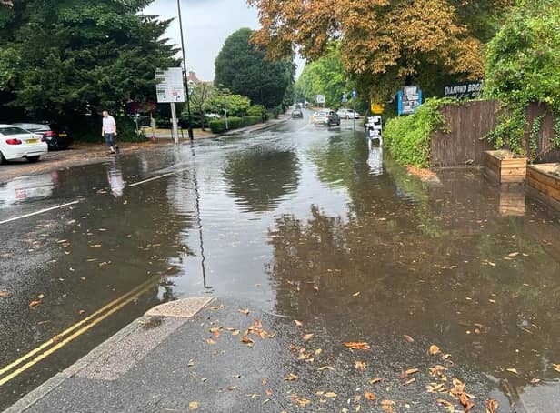 Flooding in Muster Green, Haywards Heath, on Tuesday, August 16