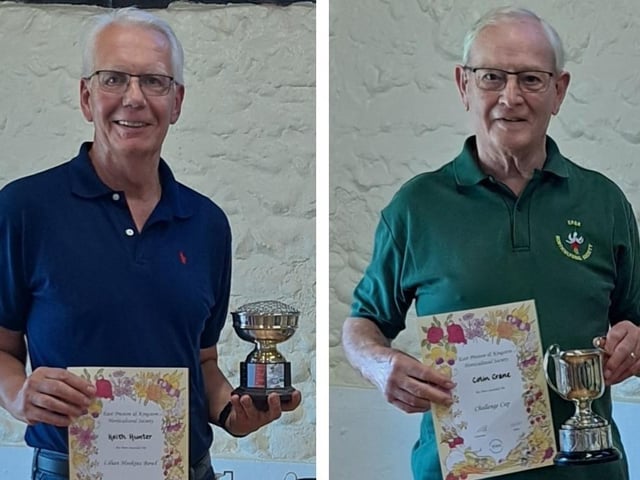 Cup winners Keith Hunter, left, and Colin Crane