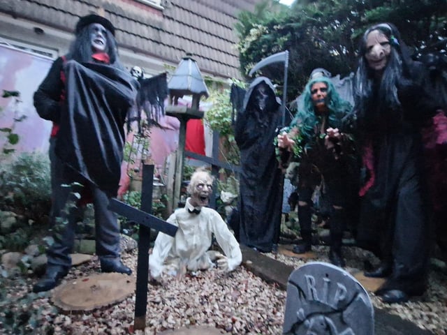A family home in Sompting, West Sussex has been transformed into a haunted house for Halloween.