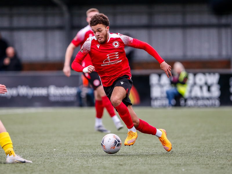 Action from Eastbourne Borough v Taunton Town at Priory Lane in National League South