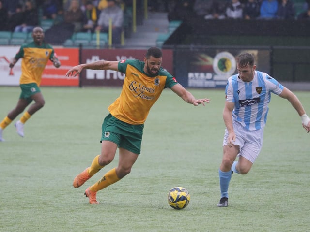 Action from Horsham's pre-season victory over National League South outfit Maidstone United