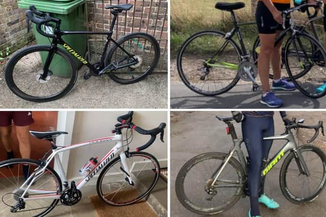 Sussex Police are investigating the theft of four high-value bicycles from an outbuilding in Southwater. Picture courtesy of Sussex Police