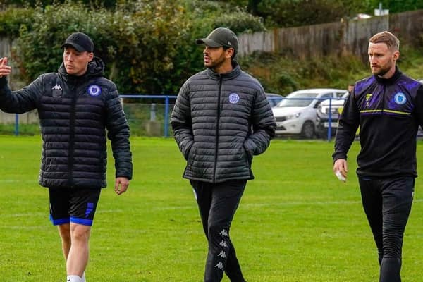 From left, Matt Bubb, assistant manager; Naim Rouane, and senior player/ part-time coach Tom Gilbert | Picture: Ray Turner