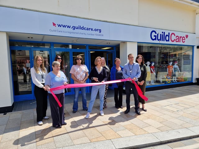 Inside Guild Care's new shop dedicated to children's toys, clothes and equipment, as influencer Jen Graham, known as Charity Shop Girl cuts the ribbon to officially open the Portland Road store