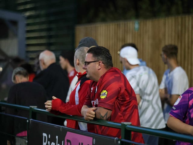 Crawley Town fans enjoy the team's first pre-season friendly, at Three Bridges FC