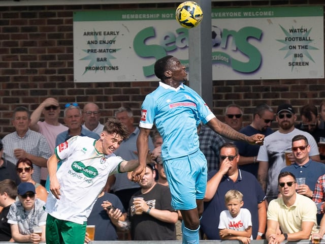 Action from Bognor Regis Town v Potters Bar Town in the Isthmian premier division | Pictures: Tevor Staff