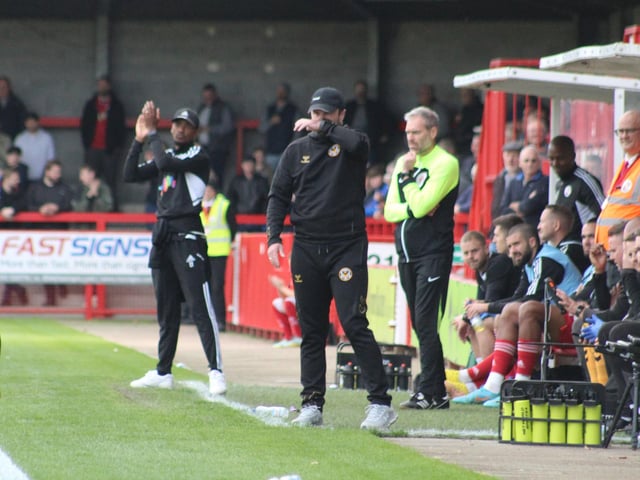 Action from Crawley Town's 2-1 win over Newport County. Picture by Cory Pickford