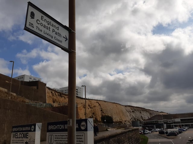 Turn right at the next England Coastal Path sign