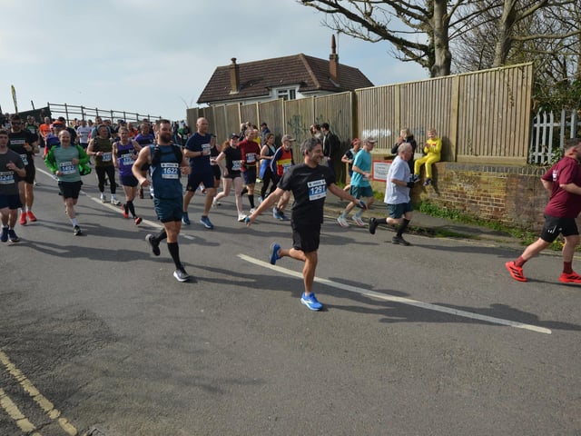 Action in the 2026 Hastings Half Marathon