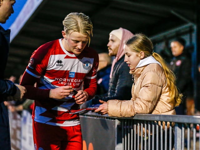 Action from Eastbourne Borough's vital win over Farnborough