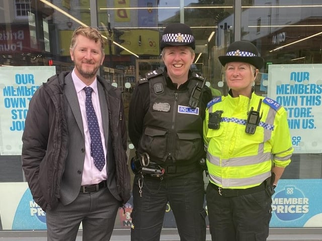 The headteacher of Dorothy Stringer School was invited to join police on patrol in the London Road area of Brighton, which is particularly vulnerable to theft and antisocial behaviour offences