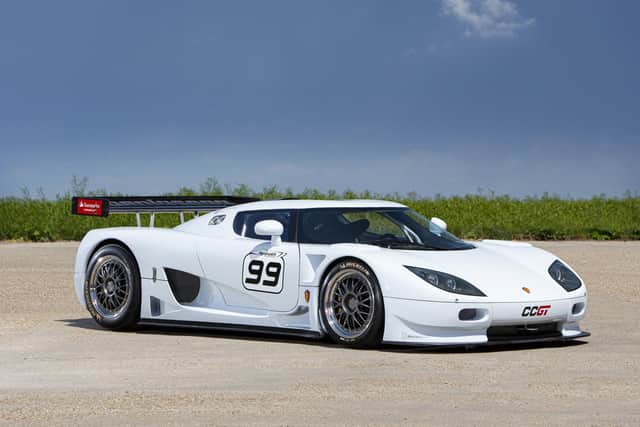 The 2007 Koenigsegg CCGT GT1 Competition Coupé was one of the highlights at the Goodwood Festival of Speed 2023 auction. Photo: Bonhams|Cars