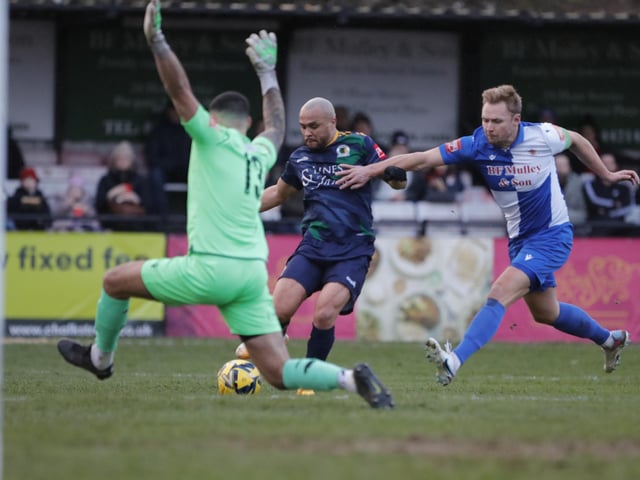 Horsham FC in action at Hornchurch in the Isthmian premier division
