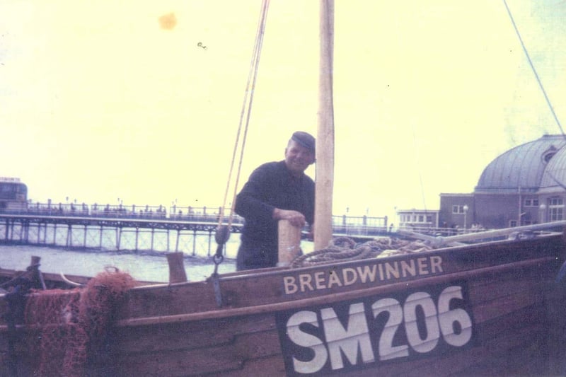 Fred Bashford, one of Worthing’s last old-school fishermen, aboard Breadwinner