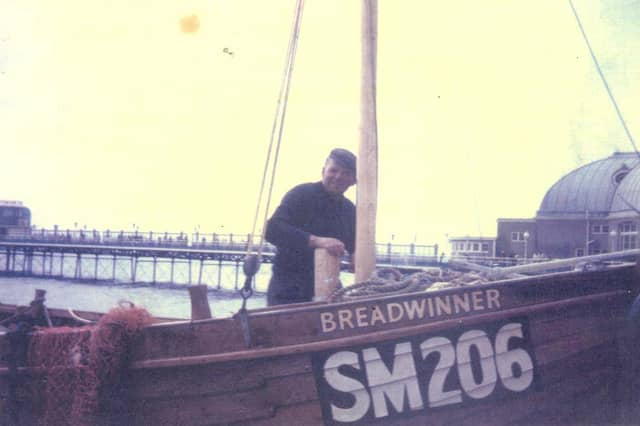 Fred Bashford, one of Worthing’s last old-school fishermen, aboard Breadwinner