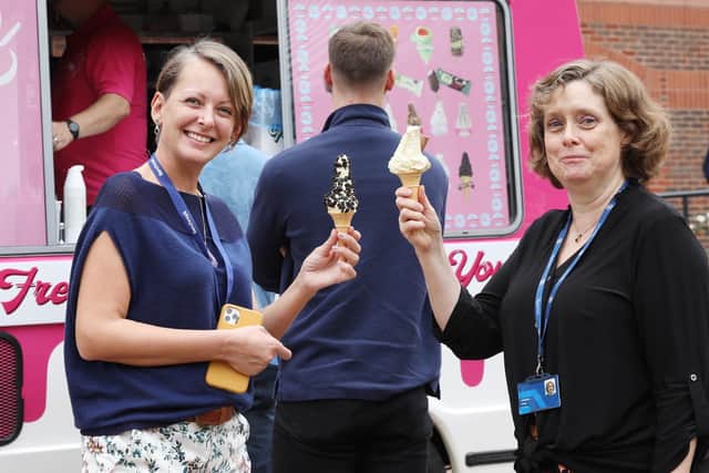 An ice cream van was on hand as staff at Horsham business Benchmark celebrated the company's 30th anniversary. Photo contributed