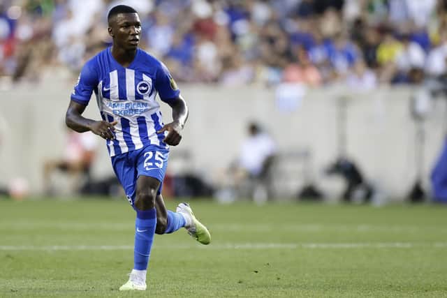 Moises Caicedo is expected to leave Brighton this summer. (Photo by Adam Hunger/Getty Images for Premier League)