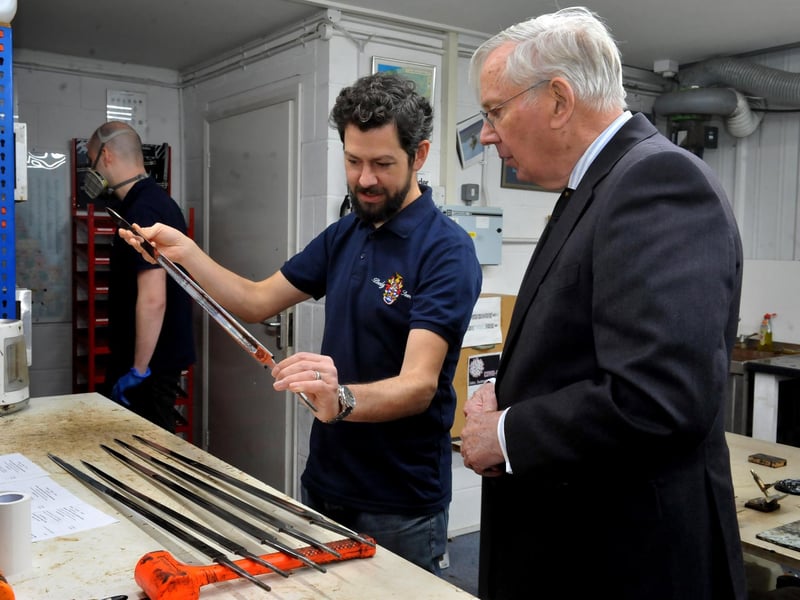 HRH The Duke of Gloucester visited Pooley Sword at Brighton City Airport. SR23120601 Photo SR Staff/Nationalworld