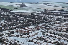 Snow in Worthing last Monday afternoon caused a bit of a kerfuffle for Katherine. Picture: Eddie Mitchell