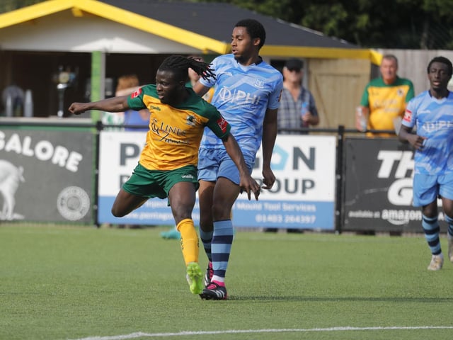 Action from Horsham's win over Cheshunt in the Isthmian premier division