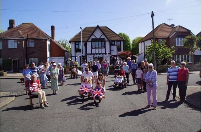 Residents of Lansdowne Close, Worthing, had a celebration with own drinks and food