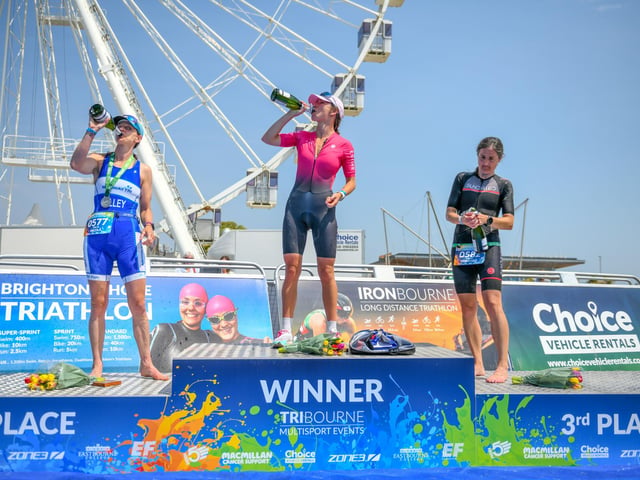 Podium pictures from the Eastbourne Triathlon Festival 2023