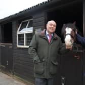Andrew Griffith MP and Rory Leggett of the Arundel Riding Centre