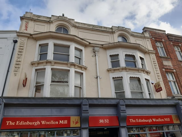 Original features above The Edinburgh Woollen Mill, which was once two separate shops