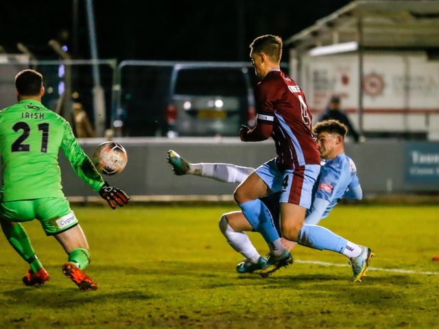 Action from Eastbourne Borough's 2-1 win at Taunton Town in National League South