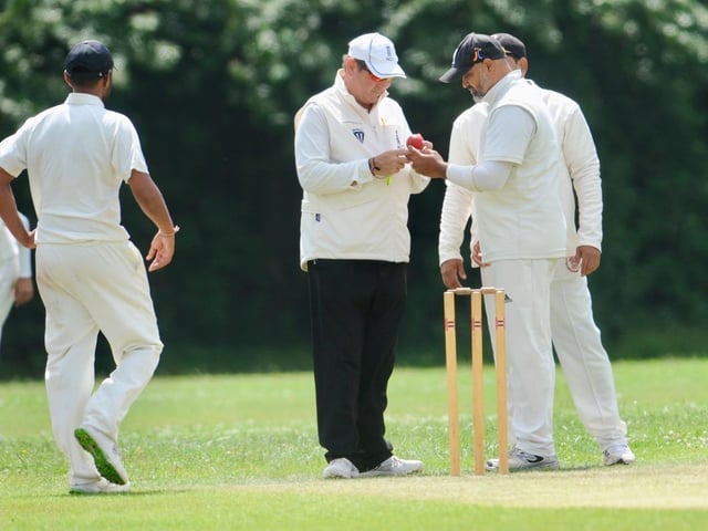 Action from Portslade CC v Bolney CC in Division 4 East of the Sussex Cricket League