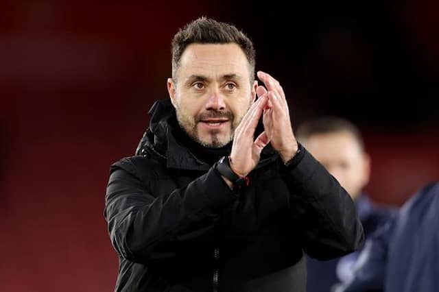 Roberto De Zerbi, Manager of Brighton & Hove Albion will take on Premier League rivals Arsenal at the Amex Stadium on New Year's Eve