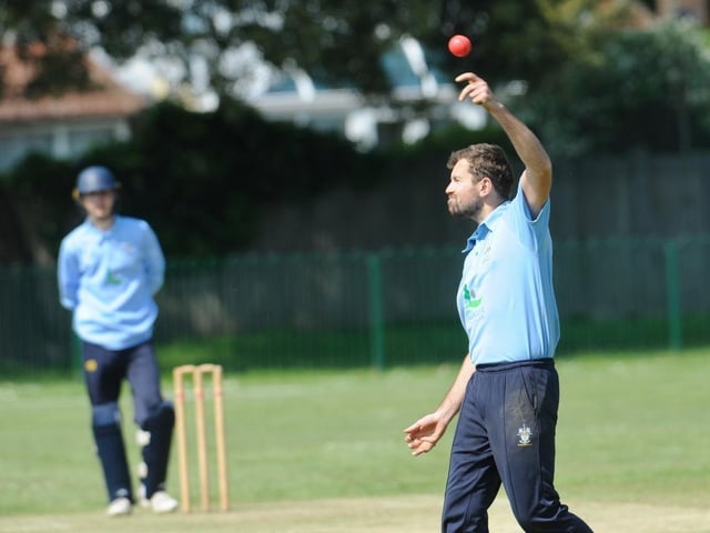 Action from the Sussex Cricket League Division 2 clash between Worthing v Burgess Hill. Picture by Stephen Goodger
