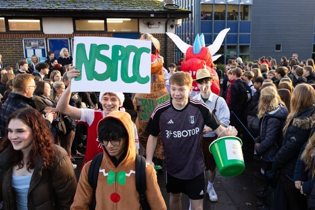 Sixth formers at Steyning Grammar School collected £3,507 for the NSPCC in their annual Jailbreak fundraising event