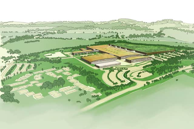 Rolls-Royce Motor Cars proposed expansion at its Goodwood, West Sussex, plant. South-West View