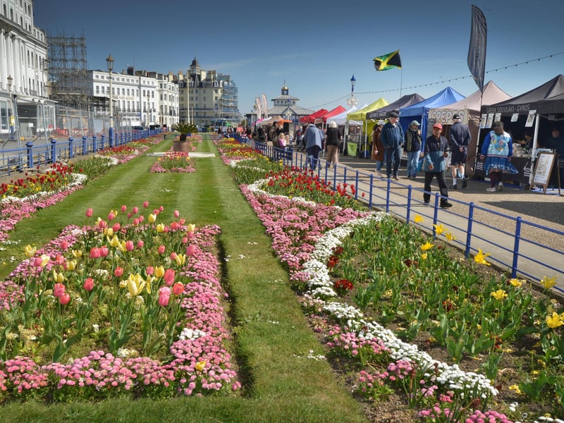Easter Market on the seafront in Eastbourne on April 17 2025.