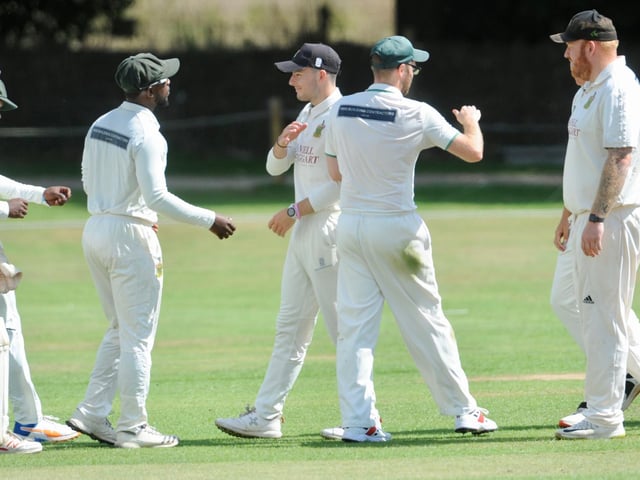 Action from Findon CC's Sussex League division two clash with Burgess Hill