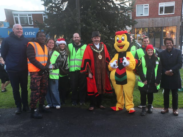 Heart of Sidley's Christmas lights switch-on 2025. Photo by Roberts Photographic.