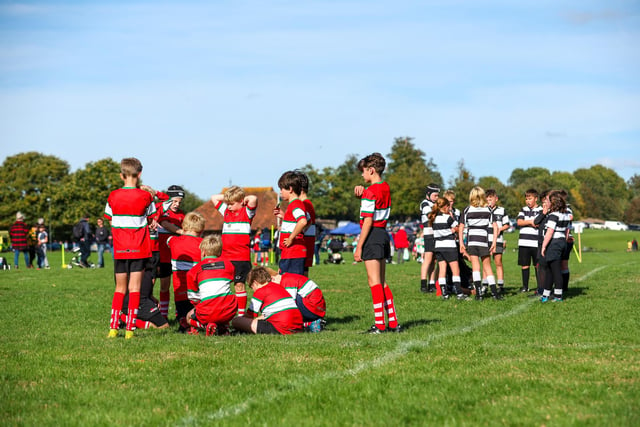 Action from the minis festival for U7s through to U11s at Midhurst Rugby Club at The Ruins
