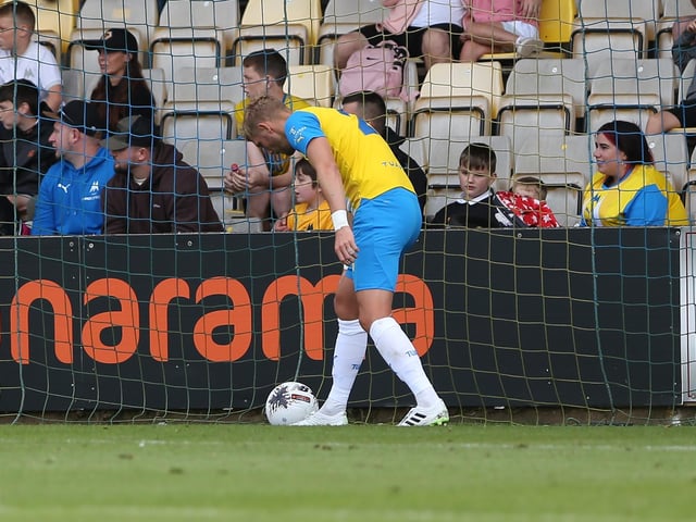 Action from Worthing's 3-0 win at Torquay United which put them top of National League South