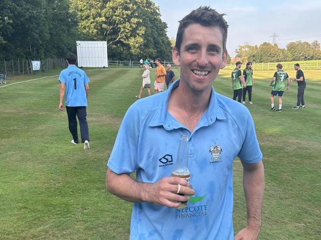 Worthing CC celebrate promotion to the Sussex Premier League