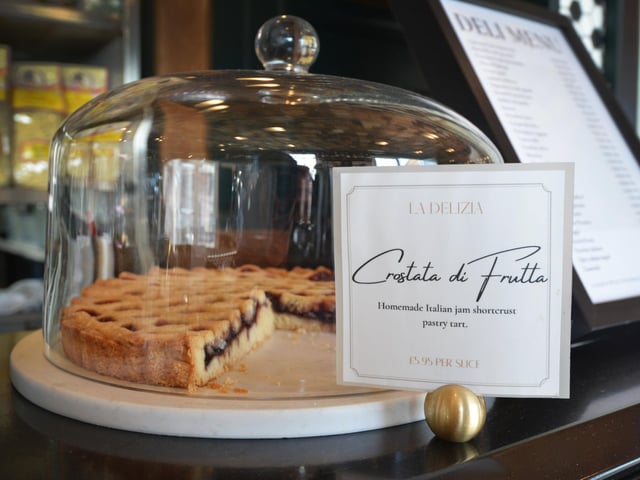Homemade Italian jam pastry tart