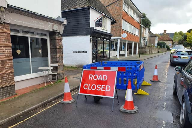 The section of road has been closed off. Picture: Horsham Police