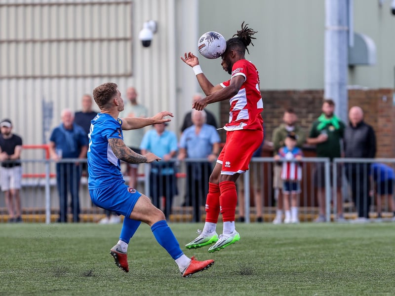 Action from Eastbourne Borough v Truro City in the National League South