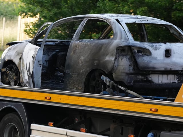 Members of the public told the police they saw a car being driven in Brighton, before it was dumped in Whitehawk Road and set alight. Photo: Eddie Mitchell