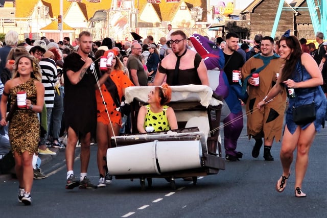 Hastings Old Town Carnival Week 2022: Pram Race. Photo by Andrew Clifton