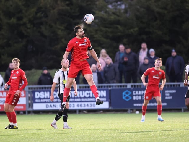Action from Worthing's superb 3-0 win at home to Dartford in the National League South at Woodside Road