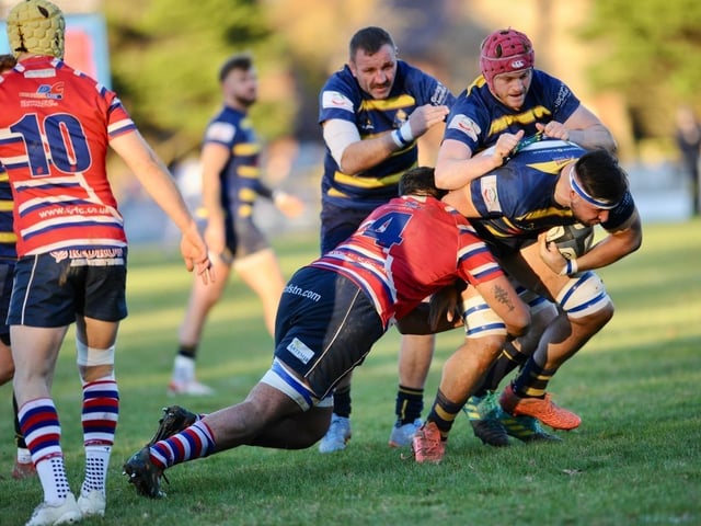 Action from Worthing Raiders v Tonbridge Juddians in National two east