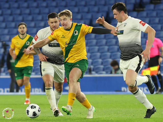 James Hammond’s majestic 95th minute free-kick clinched Horsham FC’s first league and Sussex Transport Senior Cup double in the club’s history.